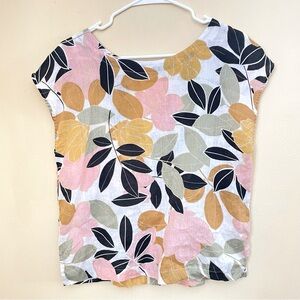 Rachel Zoe Linen Floral Top Sz-S